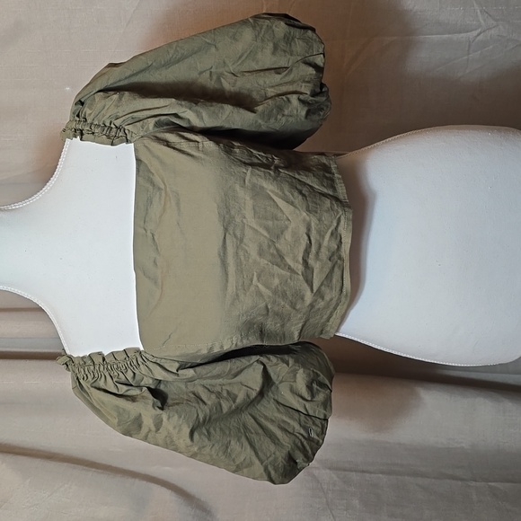 Jason Wu cropped puff sleeve top - Picture 2 of 11